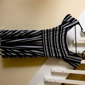 A beautiful black and white dress from loft